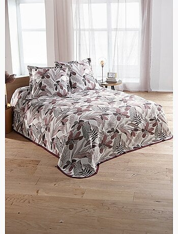 Couvre lit jacquard végétal réversible