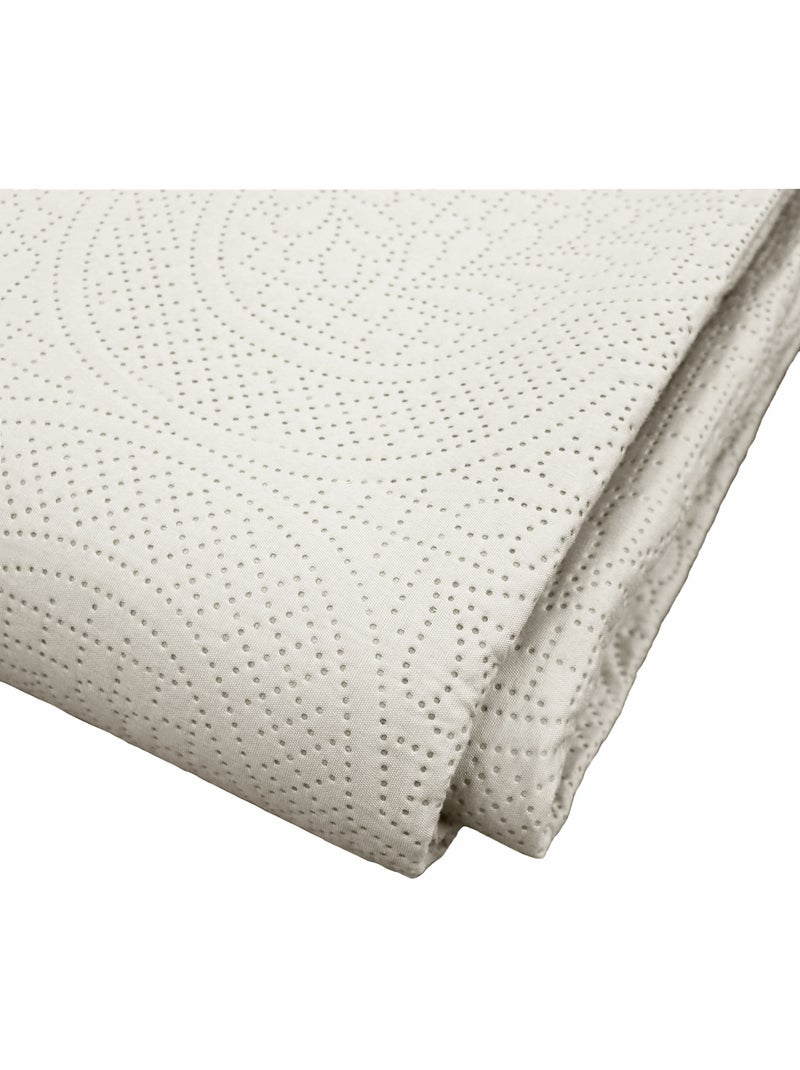 Couvre-lit matelassé + 2 housses de coussin en microfibre unie romane Beige naturel - Kiabi