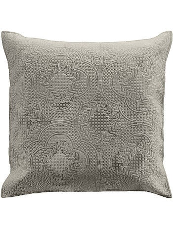 Couvre-lit matelassé + 2 housses de coussin en microfibre unie Romane