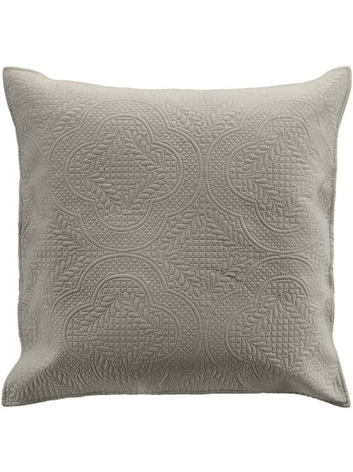 Couvre-lit matelassé + 2 housses de coussin en microfibre unie Romane - Kiabi Couvre-lit matelassé + 2 housses de coussin en microfibre unie Romane - Kiabi