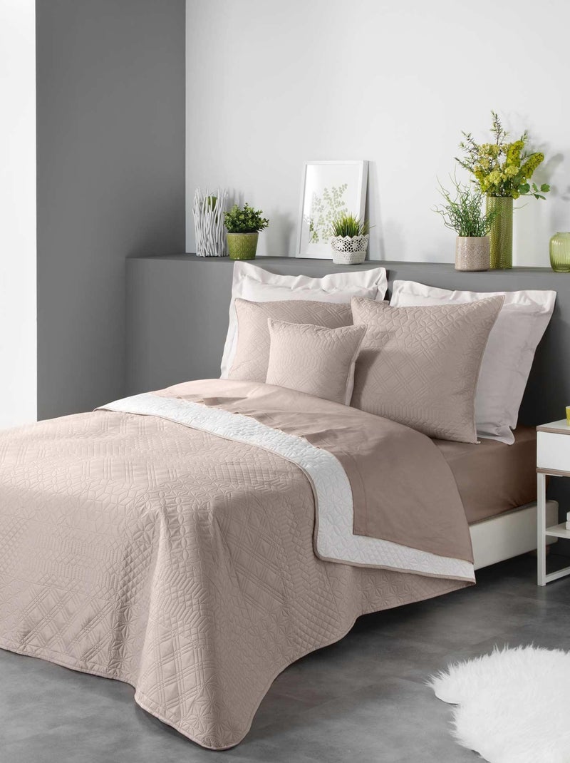 Couvre lit Matelassé Collection Cottages Beige - Kiabi