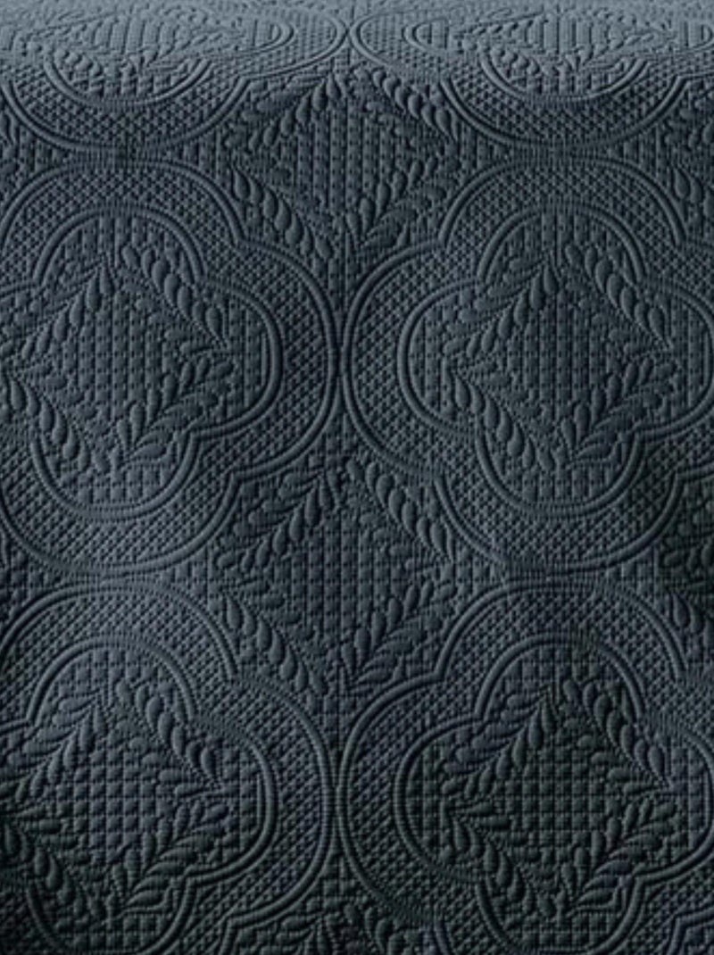 Couvre-lit matelassé en microfibre Bleu - Kiabi