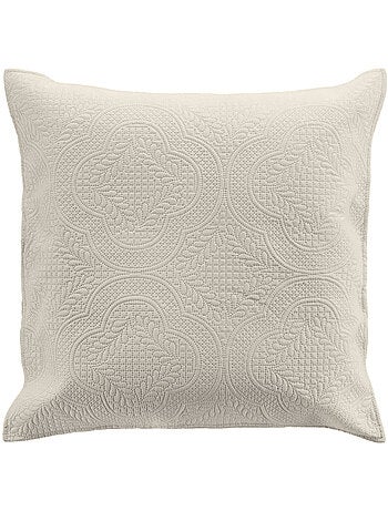 Couvre-lit matelassé + 2 housses de coussin en microfibre unie Romane