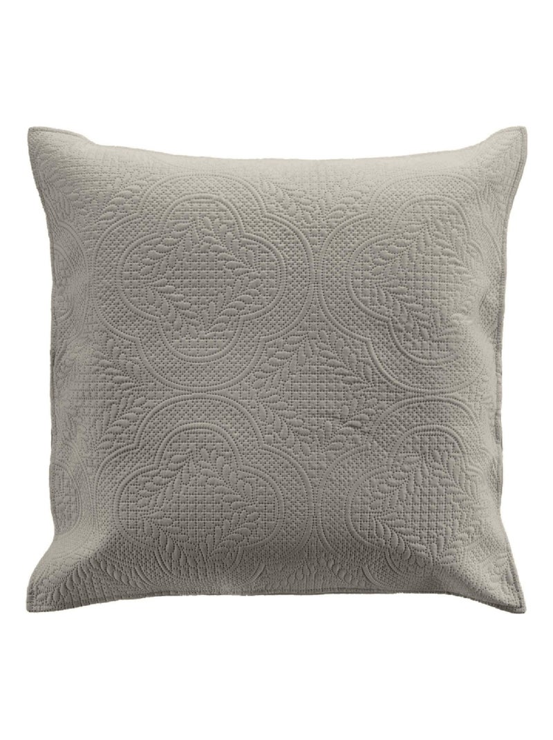 Couvre-Lit Matelassé et 2 Taies d'Oreiller Romane Gris - Kiabi