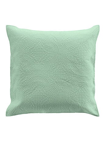 Couvre-lit matelassé + 2 housses de coussin en microfibre unie Romane