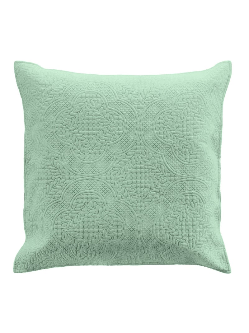 Couvre-Lit Matelassé et 2 Taies d'Oreiller Romane Vert Sauge - Kiabi