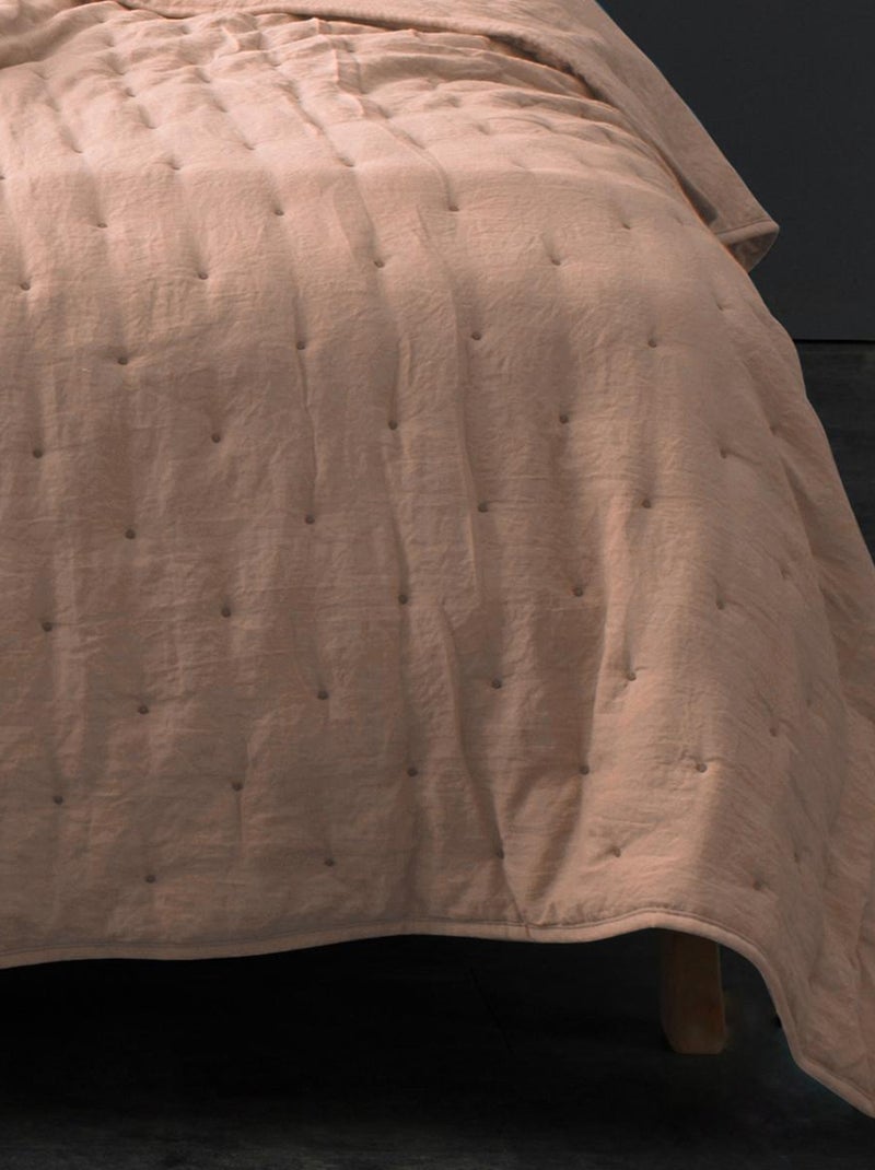 Couvre lit matelassé et moelleux Rose clair - Kiabi