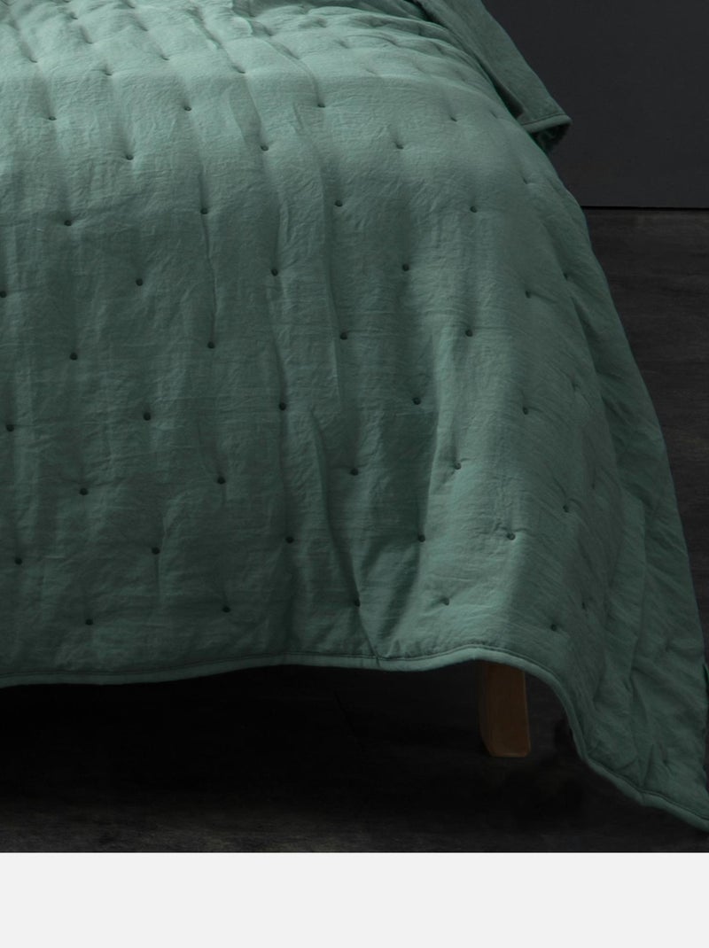Couvre lit matelassé et moelleux Vert - Kiabi
