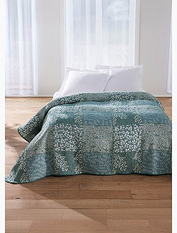 Couvre-lit matelassé imprimé floral patchwork