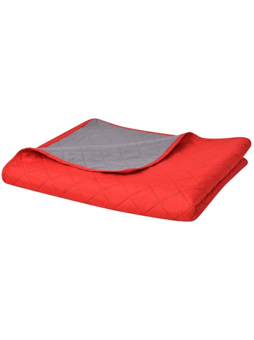 Couvre-lit matelassé réversible losanges bicolore - vidaxl - Kiabi Couvre-lit matelassé réversible losanges bicolore - vidaxl - Kiabi