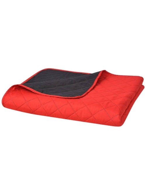 Couvre-lit matelassé réversible losanges bicolore - vidaxl - Kiabi Couvre-lit matelassé réversible losanges bicolore - vidaxl - Kiabi