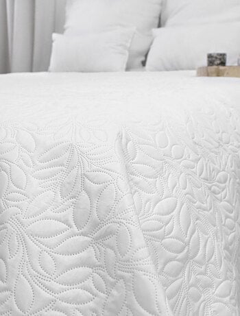 Couvre-lit microfibre à motif floral