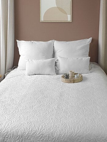 Couvre-lit microfibre à motif floral