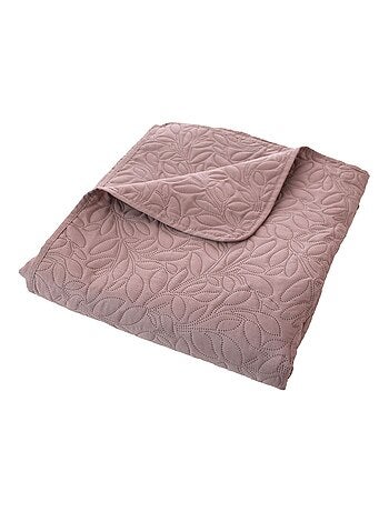Couvre-lit microfibre à motif floral