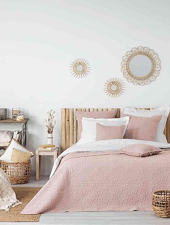 Couvre-lit microfibre lavée matelassé FLORETTE