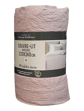 Couvre-lit microfibre lavée matelassé FLORETTE