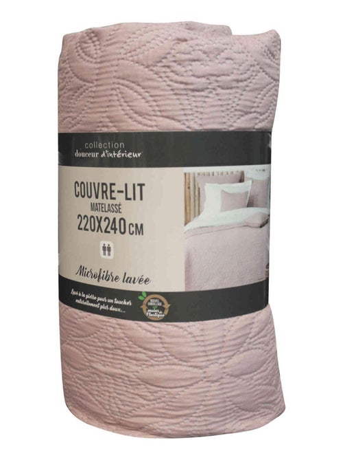 Couvre-lit microfibre lavée matelassé FLORETTE - Kiabi
