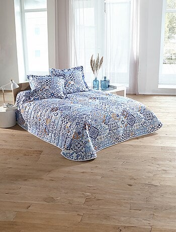 Couvre-lit microfibre matelassé imprimé - Afibel