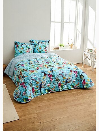 Couvre-lit microfibre matelassé imprimé