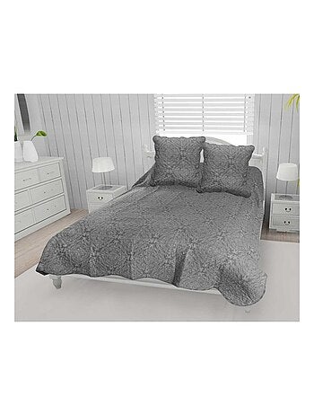 Couvre lit microfibre + taies 240 x 260 cm arabesque