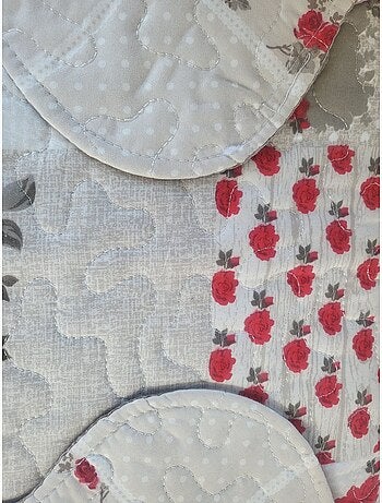 Couvre lit microfibre + taies 240 x 260 cm Coeur alie