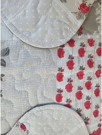 Couvre lit microfibre + taies 240 x 260 cm Coeur alie