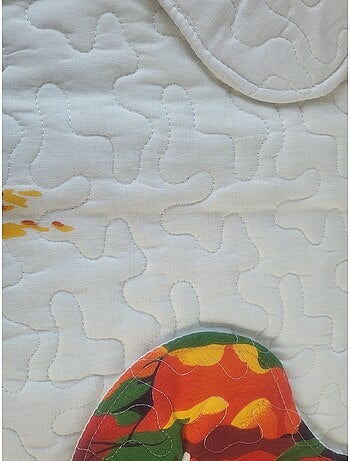 Couvre lit microfibre + taies fleuri