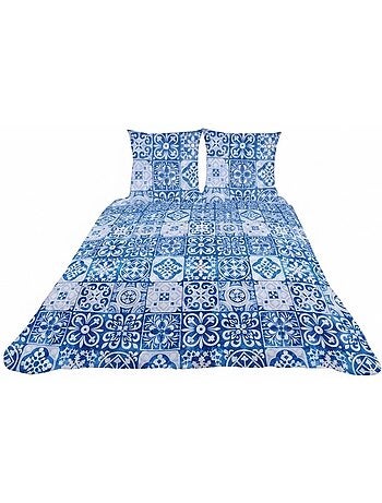 Couvre lit microfibre + taies 240 x 260 cm persan gris