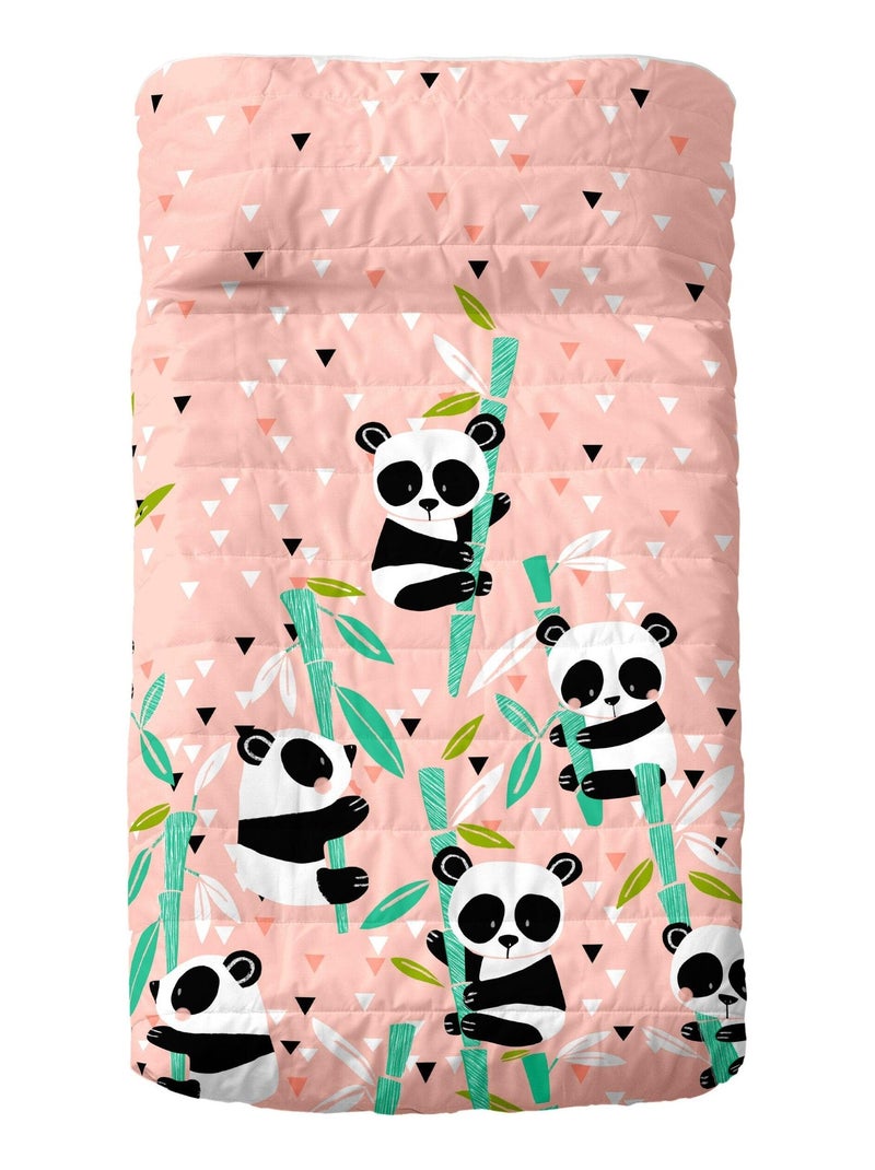 Couvre-lit Panda garden Berceau "Happyfriday" Rose - Kiabi