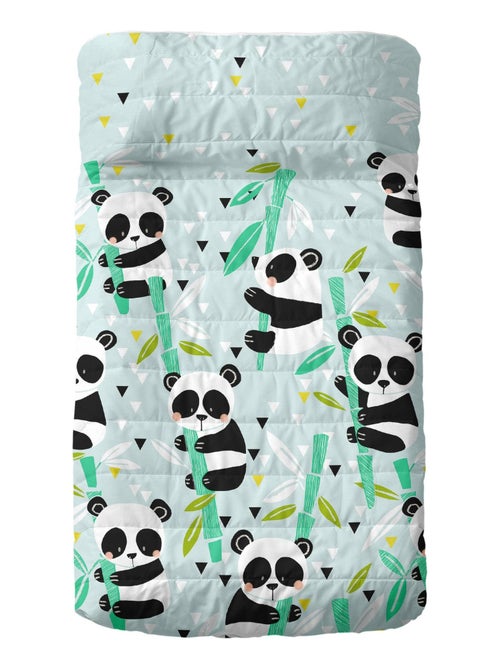Couvre-lit Panda garden blue Berceau "Happyfriday" - Kiabi