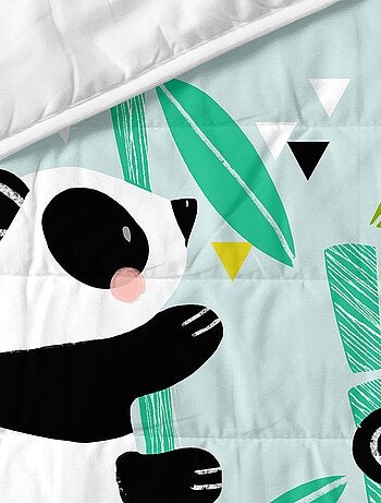 Couvre-lit Panda garden blue "Happyfriday