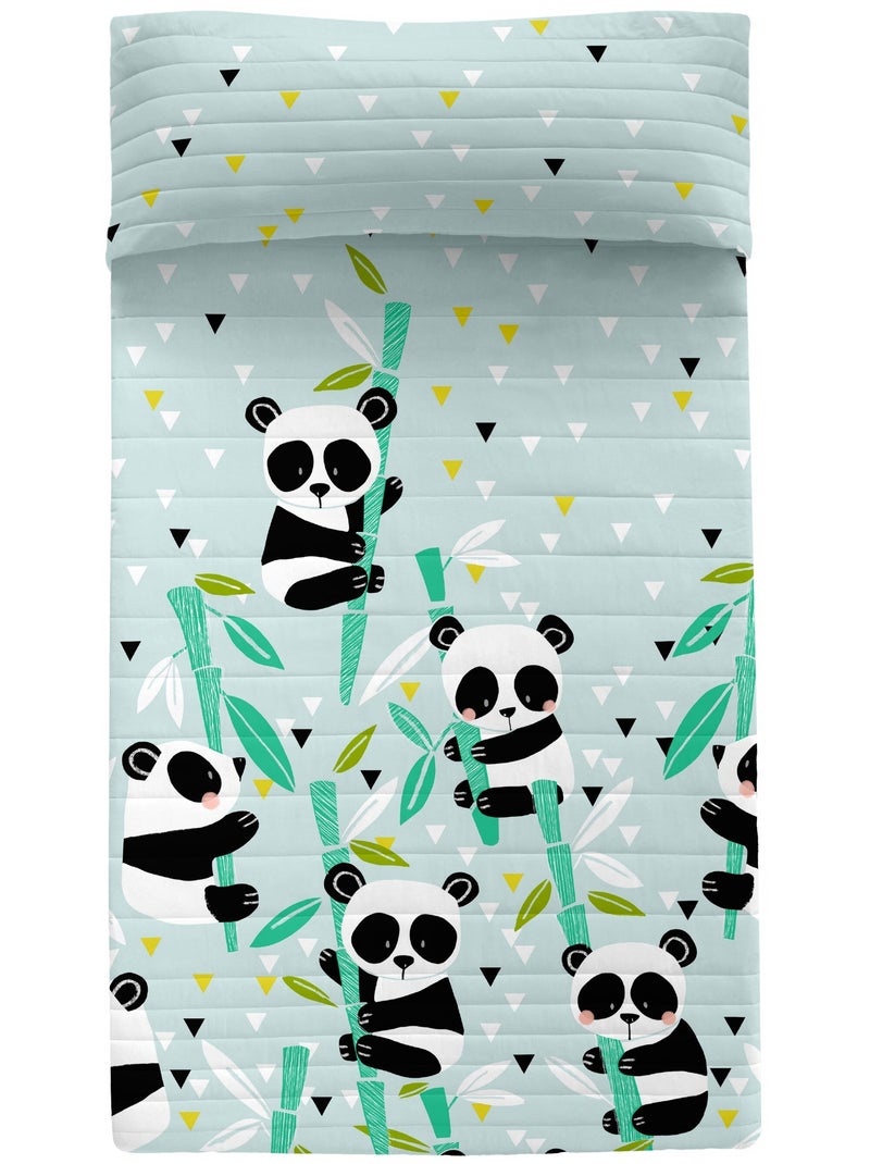 Couvre-lit Panda garden blue "Happyfriday" Bleu - Kiabi
