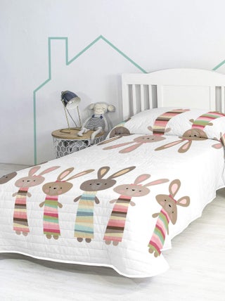 Couvre-lit Rabbit family "Happyfriday"