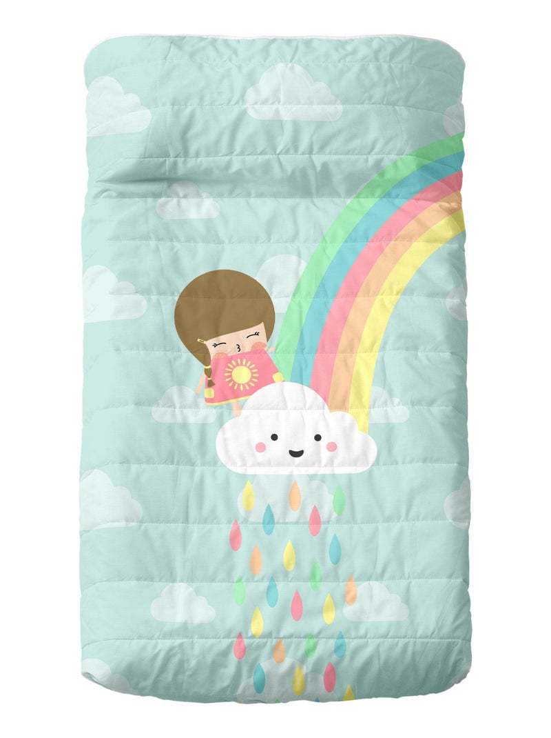 Couvre-lit Rainbow Berceau "Happyfriday" Blanc - Kiabi