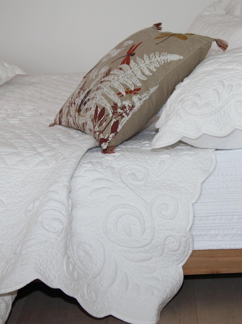 Couvre lit romantique avec 2 taies assorties Blanc - Kiabi