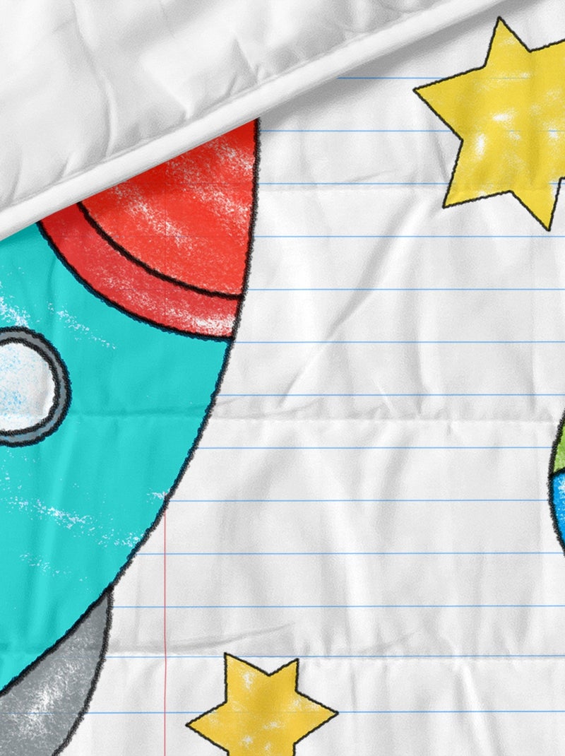 Couvre-lit Space rocket Berceau "Happyfriday" Blanc - Kiabi