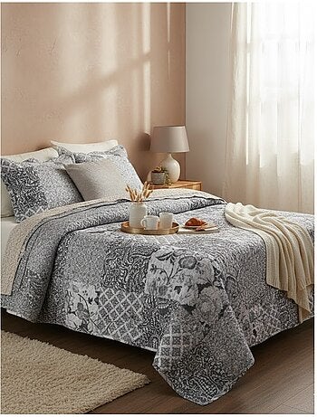 Couvre lit + taies floral octavie
