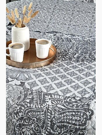 Couvre lit + taies floral octavie
