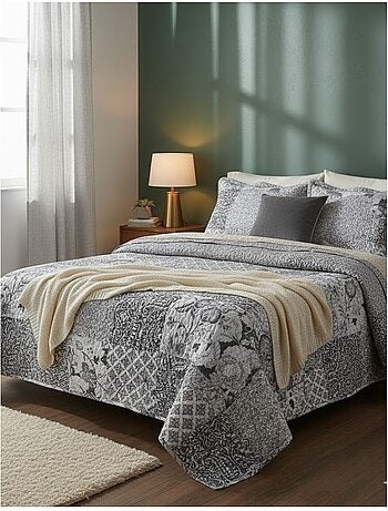 Couvre lit + taies floral octavie