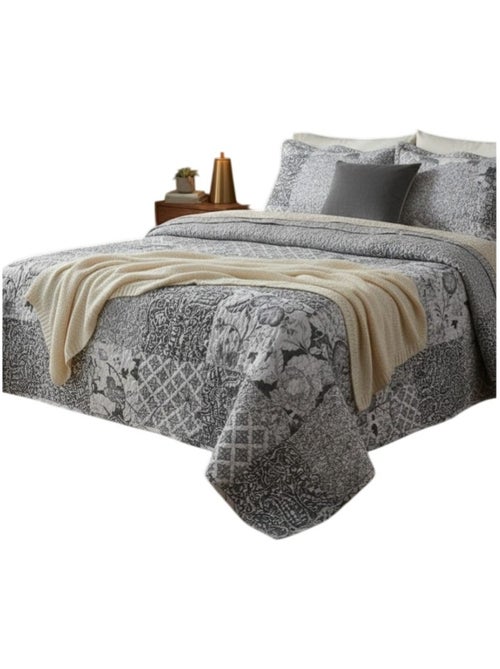 Couvre lit + taies floral Octavie - Kiabi