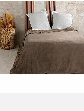 Couvre lit velours gaufré