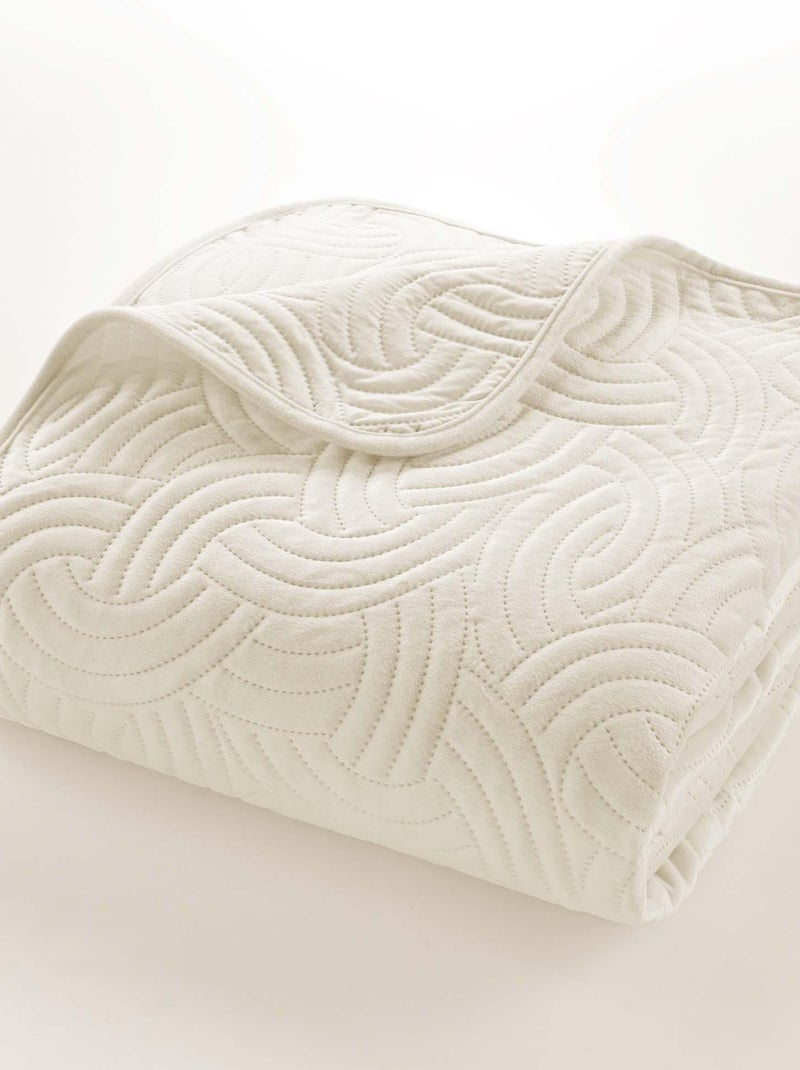 Couvre lit velours Solange Beige - Kiabi