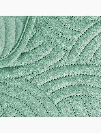 Couvre-lit Velours Uni Solange - Beige + 2 housses de coussins 60x60 cm