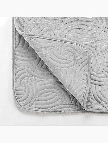 Couvre-lit velours uni solange + 2 housses de coussins 60x60 cm