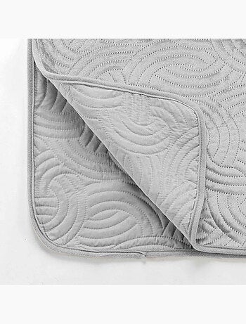 Couvre-lit Velours Uni Solange + 2 housses de coussins 60x60 cm