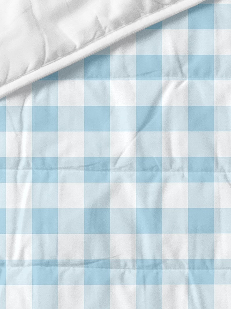 Couvre-lit Vichy Berceau "Happyfriday" Bleu - Kiabi