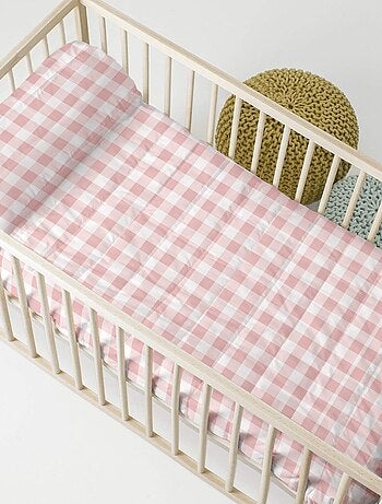 Couvre-lit Vichy Berceau "Happyfriday