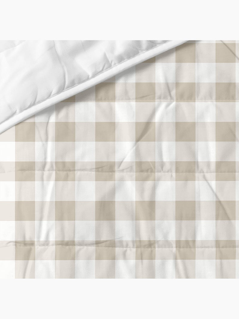 Couvre-lit Vichy "Happyfriday" Beige - Kiabi