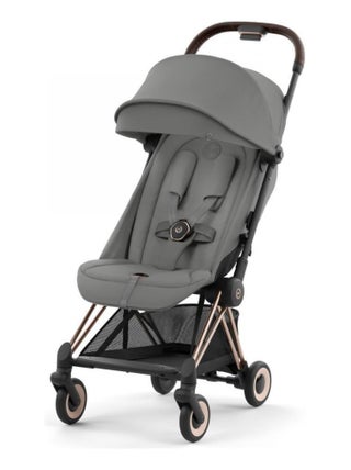 Coya - Poussette Citadine Ultra Compacte - Châssis Rose Gold et Siège Mirage Grey | CYBEX