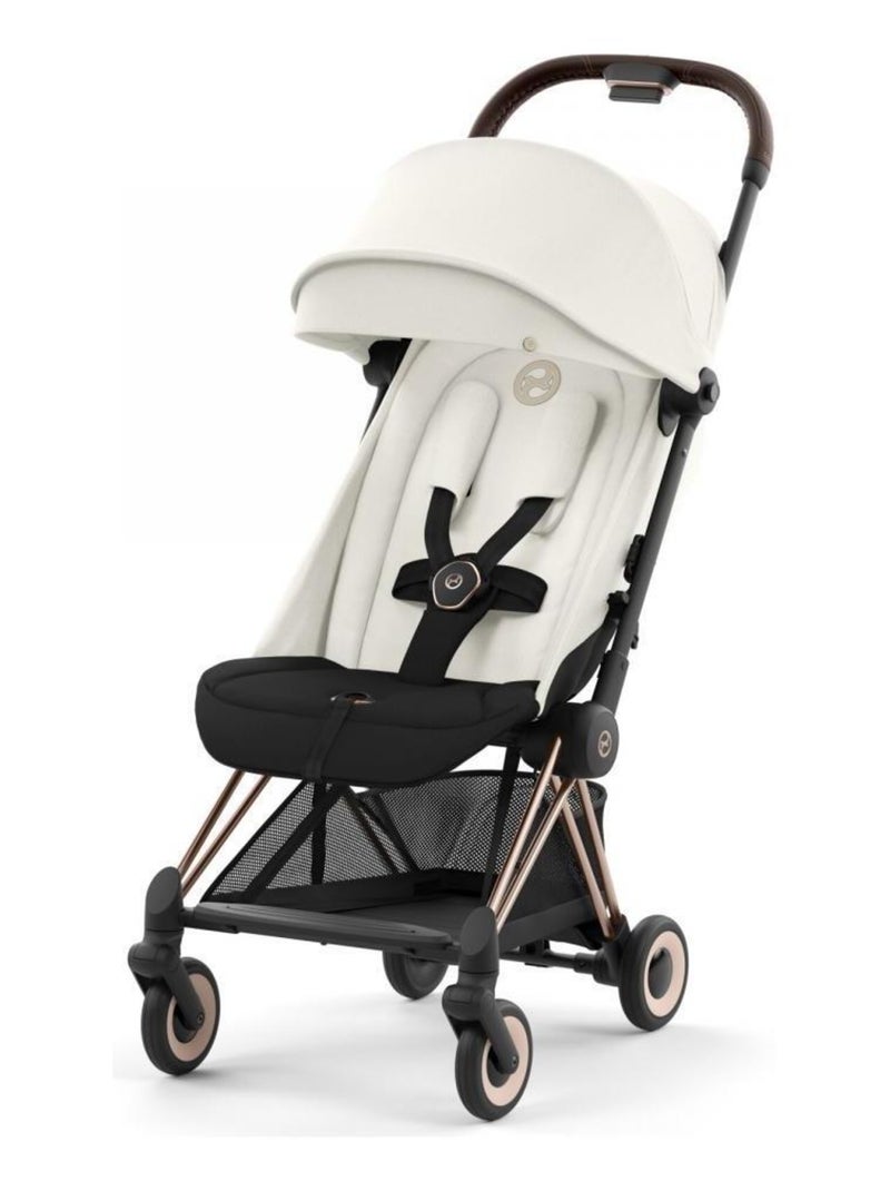 Coya - Poussette Citadine Ultra Compacte - Châssis Rose Gold et Siège Off White | CYBEX Blanc - Kiabi